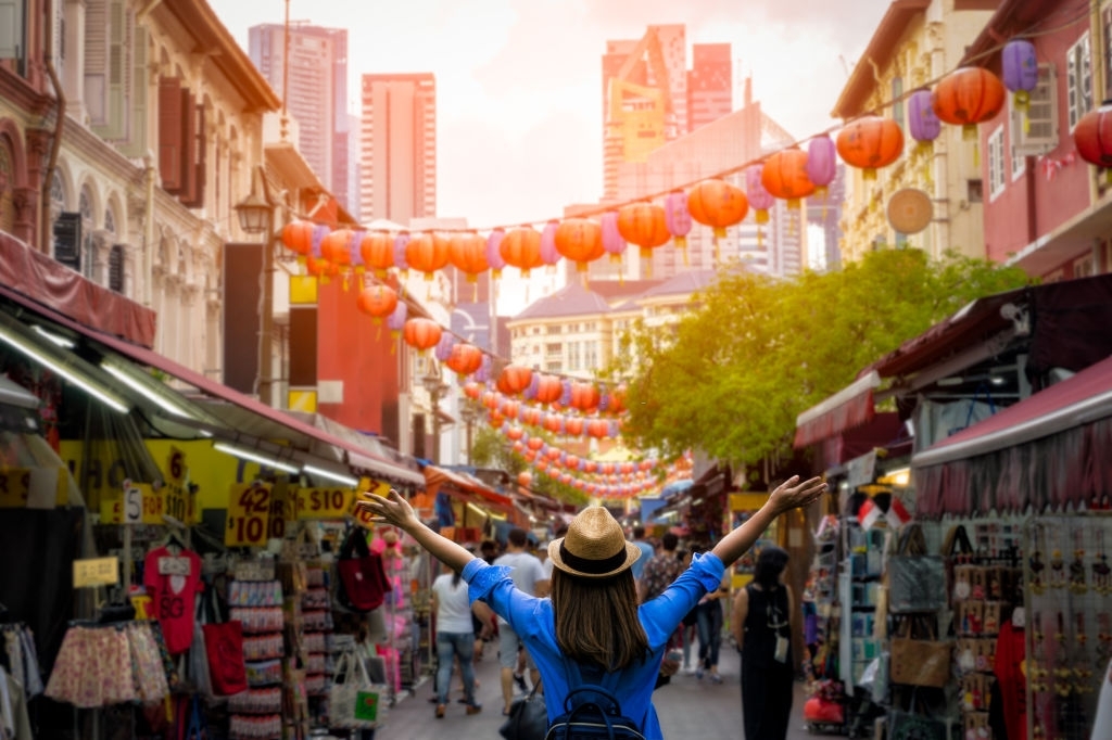 Chinatown at singapore city 